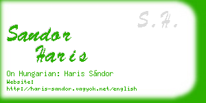sandor haris business card